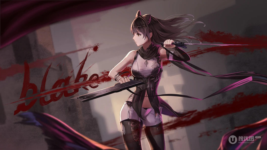 美国动画&ldquo;RWBY&rdquo;女主角创意酷插画手机壁纸