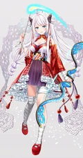 日本风格动漫少女插画手机壁纸，穿和服的动漫少女