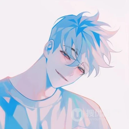 手绘满身油彩的动漫男生，QQ动漫男头推荐
