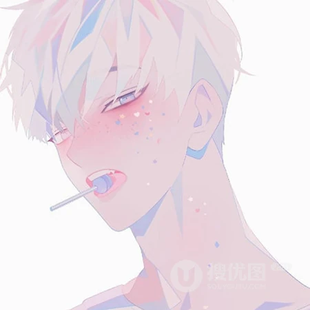 手绘满身油彩的动漫男生，QQ动漫男头推荐