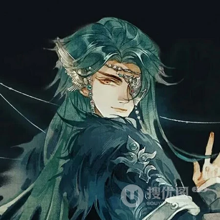 霸气古风油墨男头，帅气贼酷的手绘古风男QQ头像