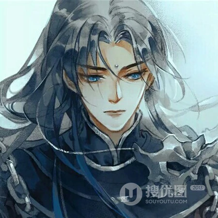 霸气古风油墨男头，帅气贼酷的手绘古风男QQ头像