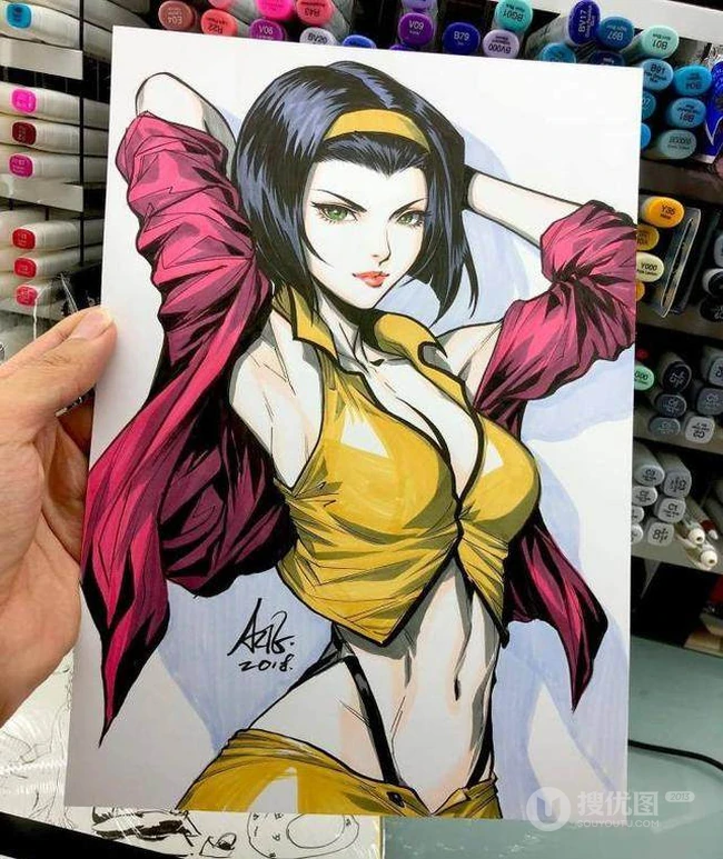 漫画大师笔下马克笔手绘图片，一些经典的动漫漫画女性人物