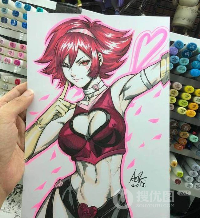 漫画大师笔下马克笔手绘图片，一些经典的动漫漫画女性人物