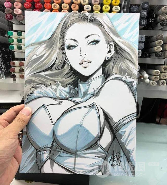 漫画大师笔下马克笔手绘图片，一些经典的动漫漫画女性人物