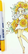简单马克笔手绘图片，美丽的花仙子，每一个都是小仙女