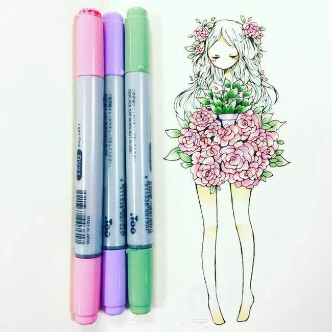 简单马克笔手绘图片，美丽的花仙子，每一个都是小仙女