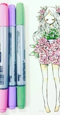 简单马克笔手绘图片，美丽的花仙子，每一个都是小仙女