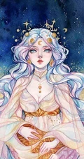梦幻水彩插画作品，这种画的感觉好棒，让人有一种静静的感觉