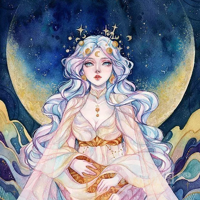梦幻水彩插画作品，这种画的感觉好棒，让人有一种静静的感觉