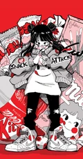酷酷的创可贴叛逆少女插画图片，配色和构图值得称赞的画集