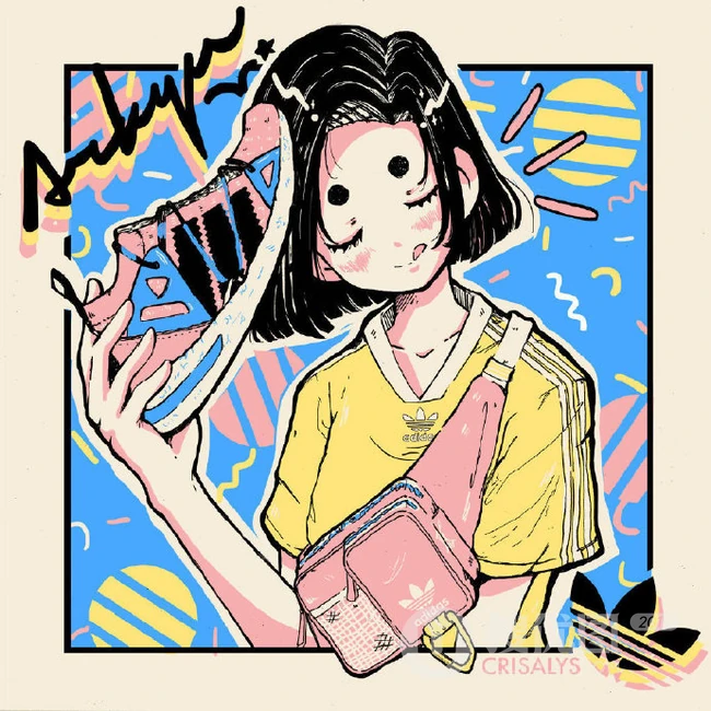 酷酷的创可贴叛逆少女插画图片，配色和构图值得称赞的画集