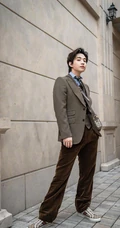 韩国男子组合Super Junior-M成员刘宪华庄园道路写真图片