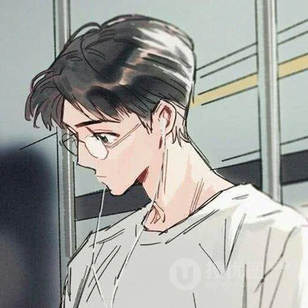 还是一如既往的帅，手绘线条构图的动漫帅男生头像