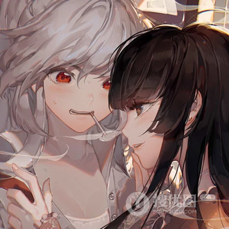 红色瞳孔动漫人物插画酷头像