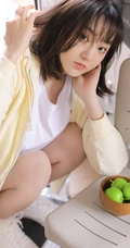 纯天然清新元气少女运动短裤居家慢生活清新写真图片集