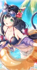 萌萌气质的二次元带尾巴动漫狐狸女图片图集