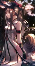 萌萌气质的二次元带尾巴动漫狐狸女图片图集