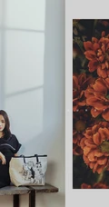 杨蓉气质时髦连衣裙套装杂志写真图片