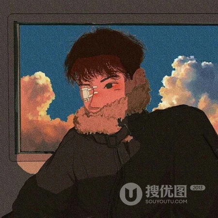 略带伤感的手绘插画动漫头像，以及男生霸气冷酷的个性图片