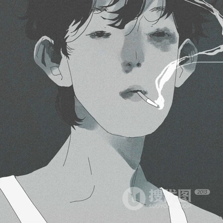 略带伤感的手绘插画动漫头像，以及男生霸气冷酷的个性图片