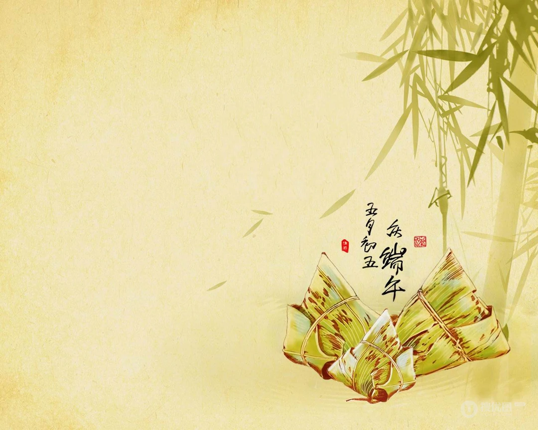 传统节日习俗端午节卡通插画桌面壁纸图片