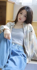 爱音乐的漂亮动人文艺系女生小姐姐清新气质动人室内写真图片