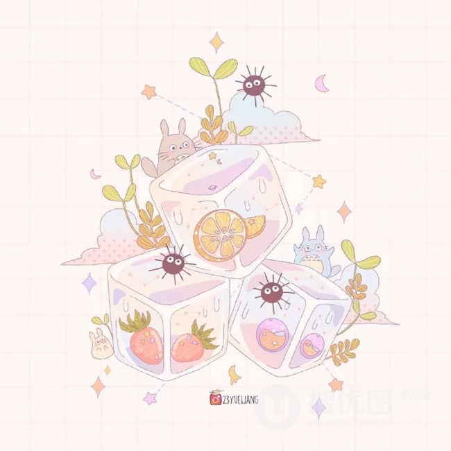 宫崎骏治愈系插画作品，超可爱的龙猫等人物插画图片