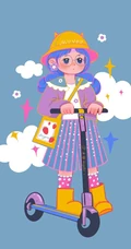 各种不同穿着搭配的可爱动漫女孩，画师木丣muyou作品