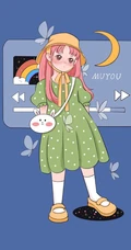 各种不同穿着搭配的可爱动漫女孩，画师木丣muyou作品