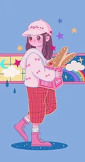 各种不同穿着搭配的可爱动漫女孩，画师木丣muyou作品