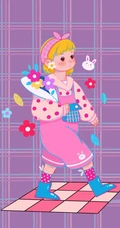 各种不同穿着搭配的可爱动漫女孩，画师木丣muyou作品