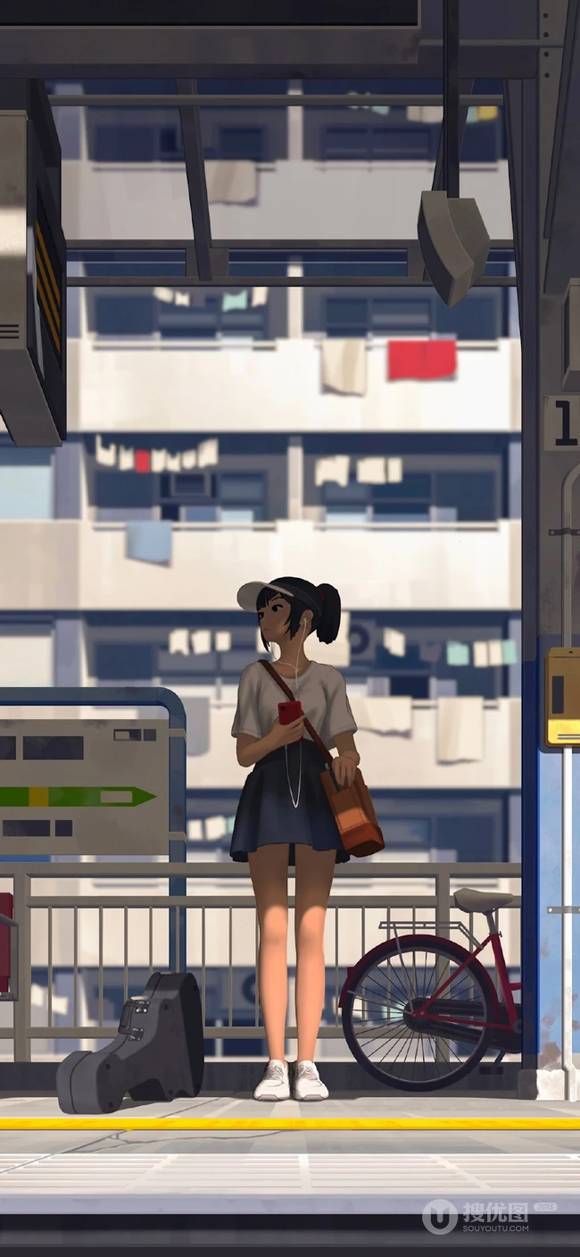 生活在都市里各个不同地方的动漫女孩唯美图片