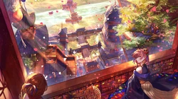 超虚幻，想象力丰富的唯美场景动漫插画壁纸图片