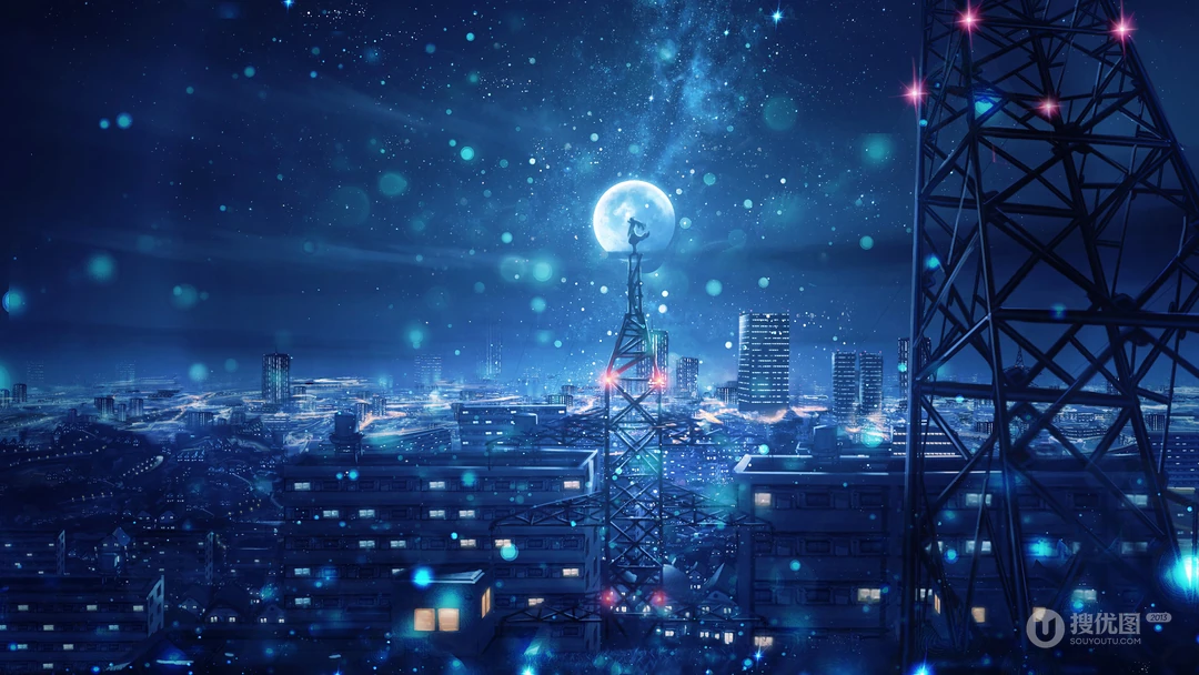 超虚幻，想象力丰富的唯美场景动漫插画壁纸图片