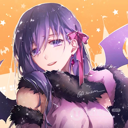 潇洒的动漫少女手绘插画头像图片