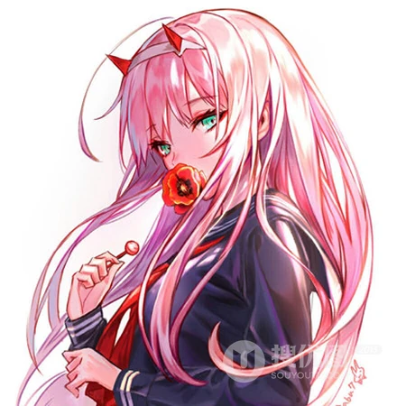 潇洒的动漫少女手绘插画头像图片