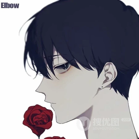 玫瑰动漫男友，创意520节日爱情头像图片