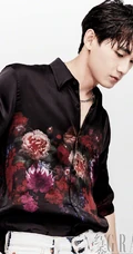 姚琛多套服饰演绎时尚，冷峻，霸气，气质黑白写真照片