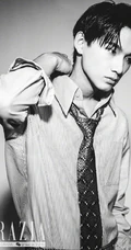 姚琛多套服饰演绎时尚，冷峻，霸气，气质黑白写真照片