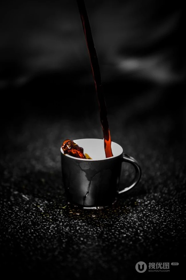 黑色可爱的陶瓷咖啡杯子图片 第9张