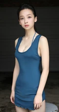 8头身女生嫩模华村飞鸟连衣超短裙秀白皙肌肤和匀称身形写真