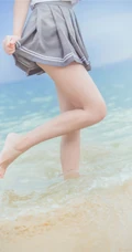 可爱气质娇小cos萌妹桜桃喵海边jk制服写真图片
