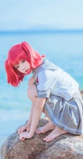 可爱气质娇小cos萌妹桜桃喵海边jk制服写真图片