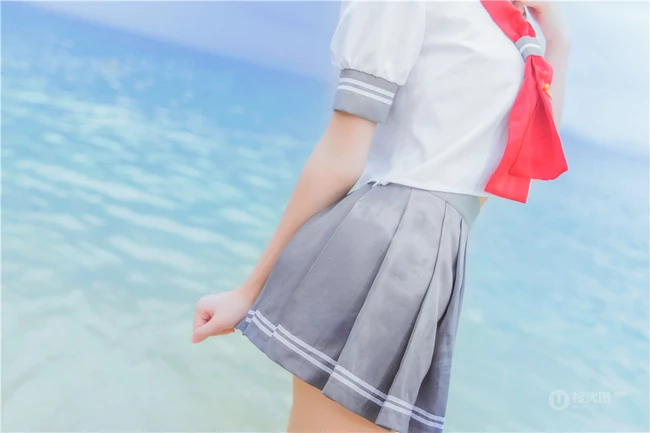 可爱气质娇小cos萌妹桜桃喵海边jk制服写真图片