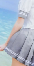 可爱气质娇小cos萌妹桜桃喵海边jk制服写真图片