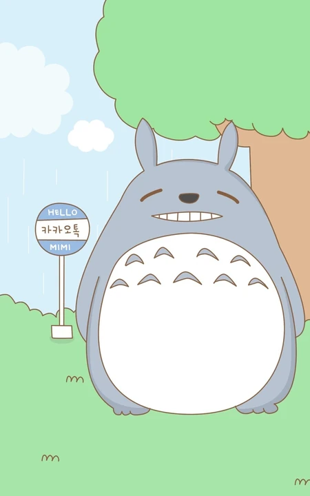 宫崎骏动漫里的可爱卡通龙猫和小女孩图片