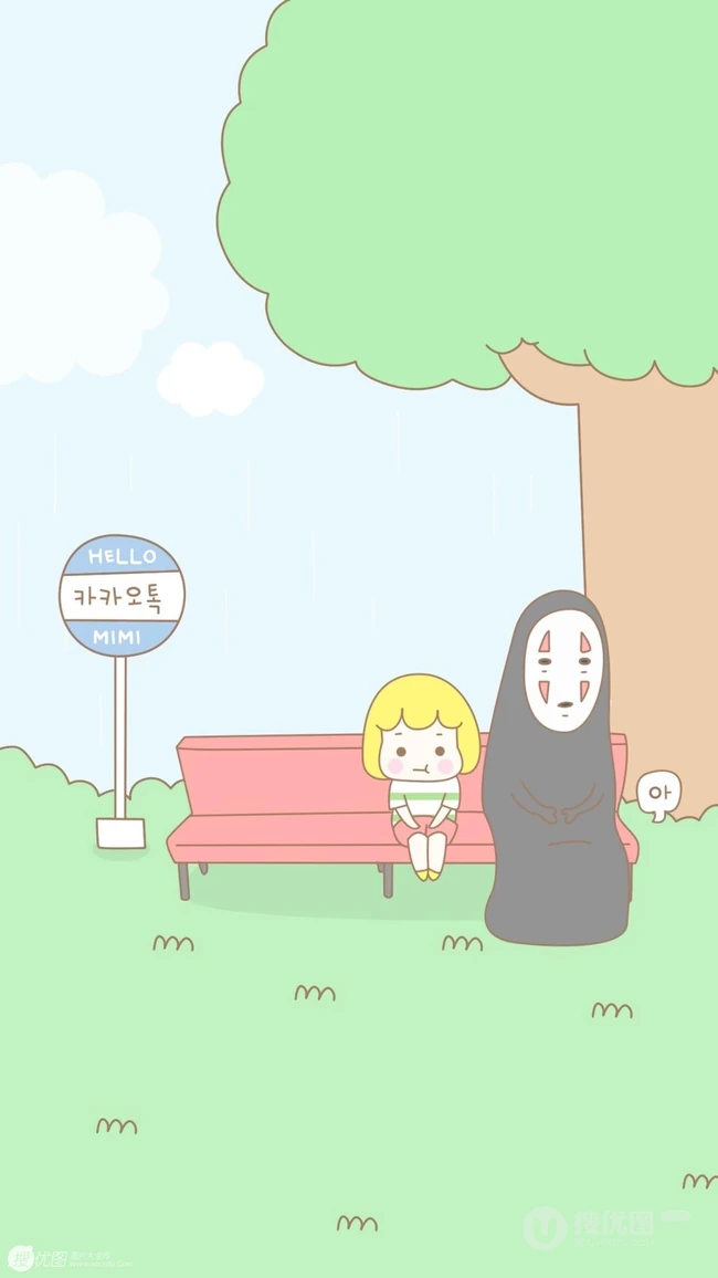 宫崎骏动漫里的可爱卡通龙猫和小女孩图片