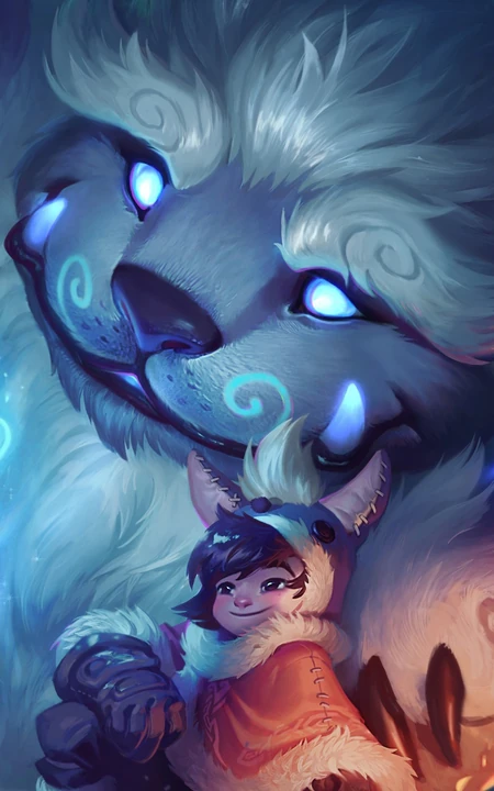 游戏LOL带宠物的英雄插画手机壁纸