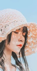 田野上的漂亮浅粉双麻花辫女生桜桃喵唯美清新白裙写真图片集